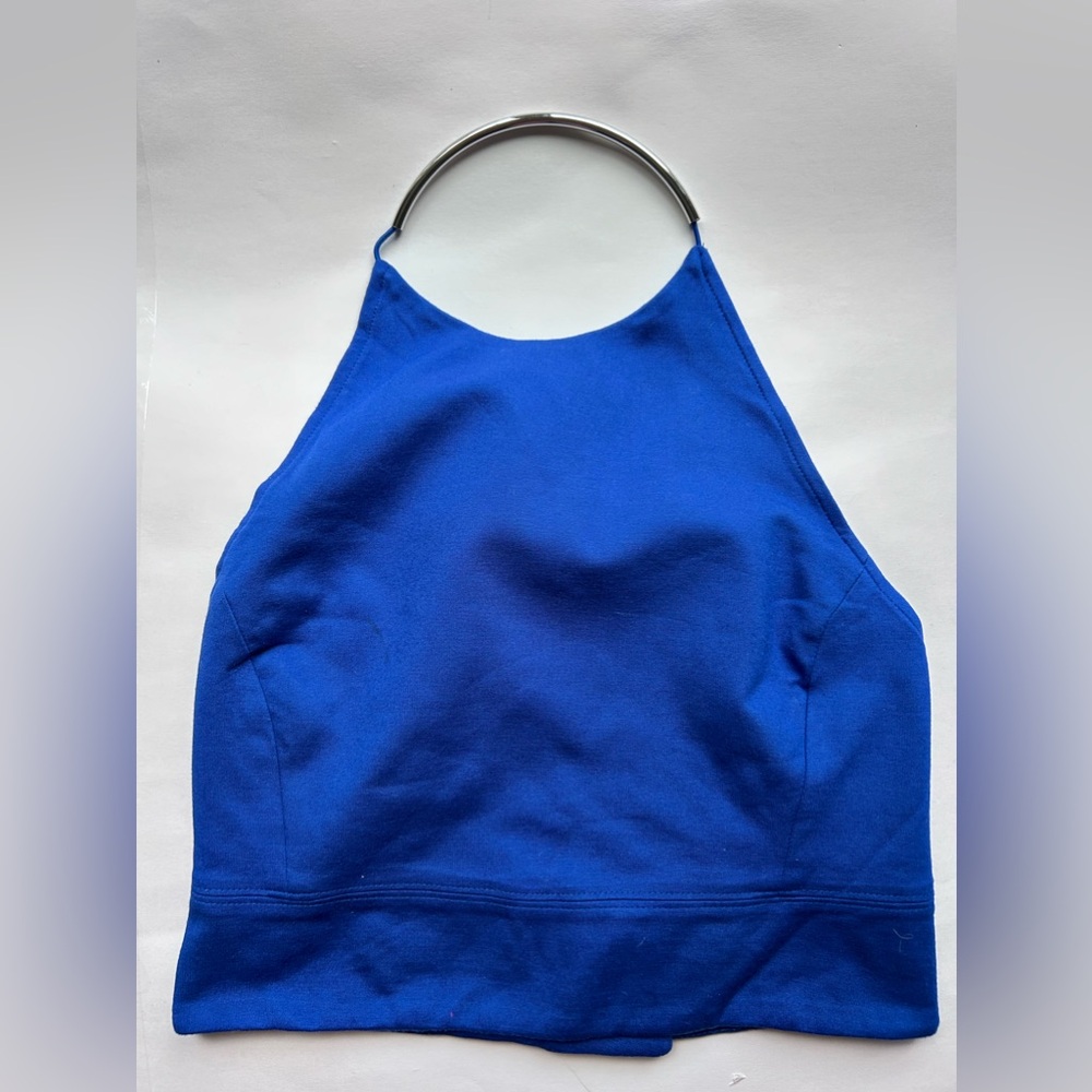 Aritzia Wilfred halter  top fabric made in Japan blue size 6